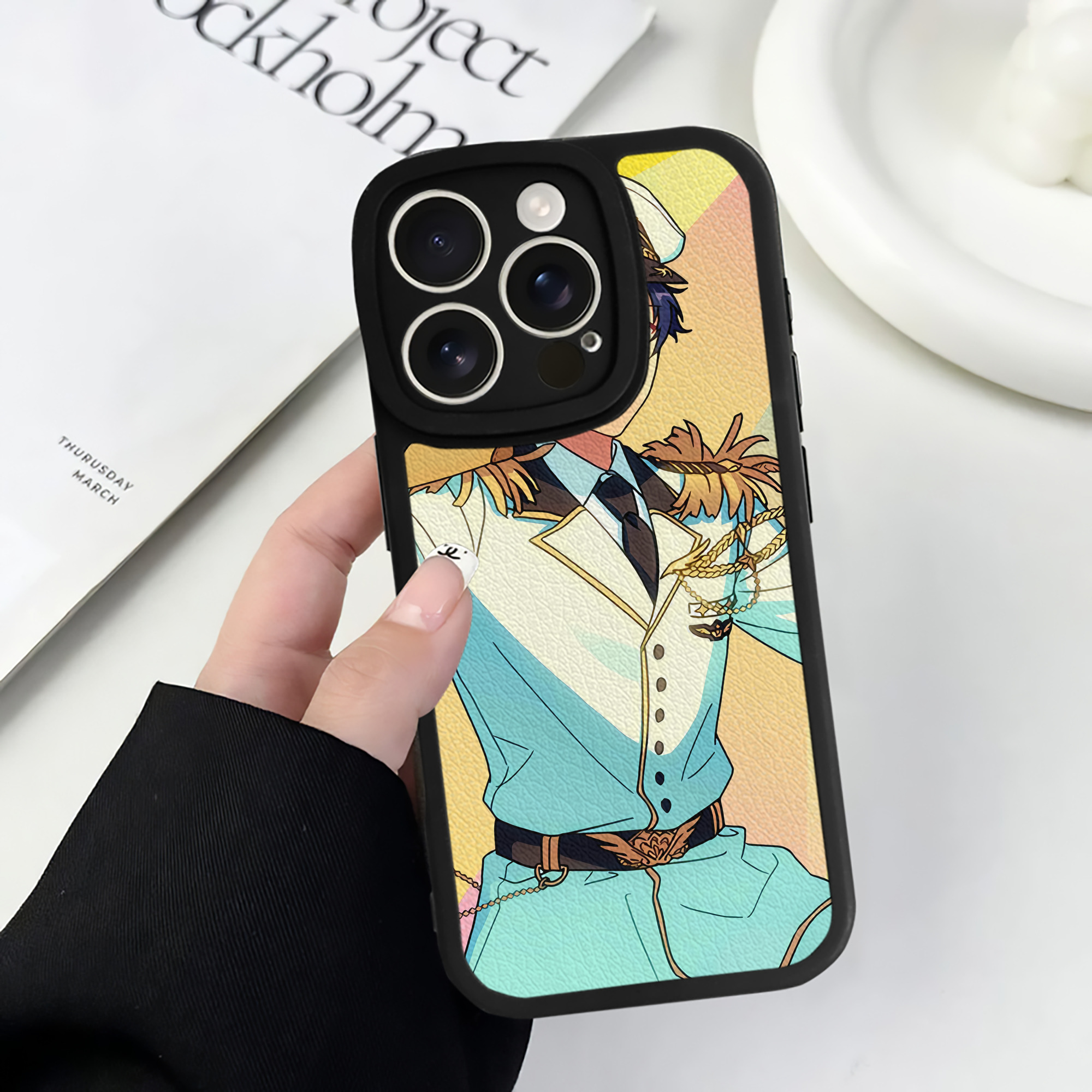 （画像用） あんさんぶるスターズ! Ensemble Stars 【iPhone 16シリーズ対応】シリコンスマホケース（レザー調） 材質：シリコン